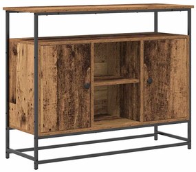 vidaXL Μπουφές Παλιού Ξύλου 100x35x80 εκ. Κατασκευασμένο από MDF και Ψηλό Μέταλλο