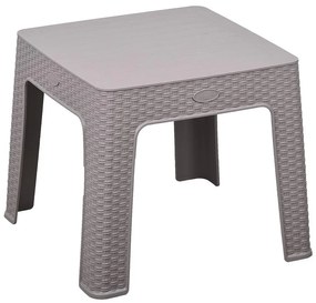 Τραπέζι κήπου Raia Χαμηλό PP Rattan Άμμου Γκρί 44x44x41 εκ. 44x44x41 εκ.