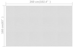 vidaXL Κάλυμμα Πισίνας Ηλιακό Γκρι 260x160 εκ. από Πολυαιθυλένιο