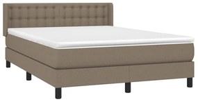 ΚΡΕΒΑΤΙ BOXSPRING ΜΕ ΣΤΡΩΜΑ TAUPE 140X190 ΕΚ. ΥΦΑΣΜΑΤΙΝΟ 3130029