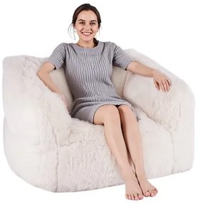 VEVOR Bean Bag Chair BeanBag Sofa Chair with Armrests for Adults Plush Beige
