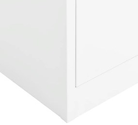 vidaXL Φοριαμός Λευκός 90 x 40 x 180 εκ. Ατσάλινος