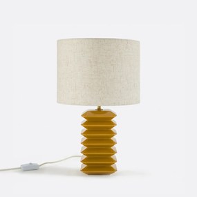 Επιτραπέζιο φωτιστικό από κεραμικό και λινό, Remilo