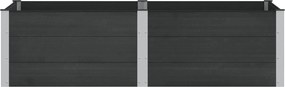 vidaXL Υπερυψωμένη Ζαρντινιέρα Μαύρο 200 x 100 x 54 cm