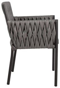 Καρέκλα - Πολυθρόνα MARTIN C5564.02 Ανθρακί Αλουμινίου με Συνθετικό Rattan 55x59x83Υ εκ. 55x59x83 εκ.