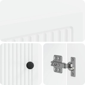 vidaXL Ντουλάπι Μπάνιου με Ανοιχτό Ράφι EDE Λευκό 30 x 31 x 190 εκ
