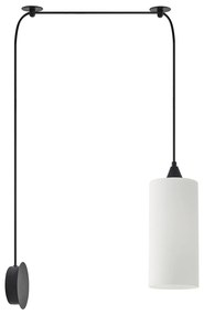 SE21-BL-4-BL1W-GL3 ADEPT TUBE Black Matt Wall Lamp White Glass+ HOMELIGHTING 77-8999