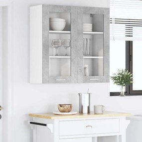 vidaXL Κρεμαστό ντουλάπι Σκυρόδεμα Γκρι 80 x 31 x 80 εκ.
