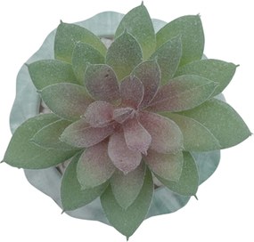 Τεχνητό Φυτό σε Μοντέρνο Κεραμικό Πράσινο Γλαστράκι 7x13cm