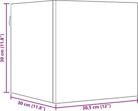 vidaXL Σετ επίπλου τηλεόρασης Επιτοίχιο 3 pcs Επεξεργασμένο Ξύλο