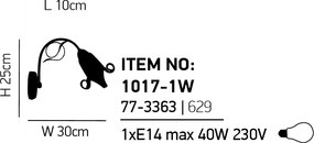 Απλίκα Τοίχου Homelighting Memo 77-3363 Chrome
