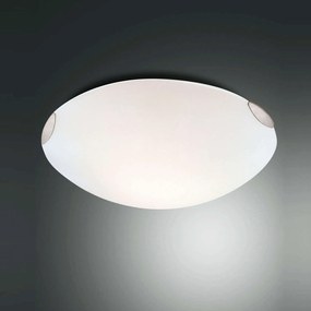 Φωτιστικό Οροφής - Πλαφονιέρα Fox 2385-64-102 White Fabas Luce Μέταλλο,Γυαλί
