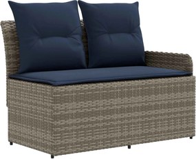 vidaXL Σύνολα επίπλων 7 τμχ. Γκρι και Navy Blue Ράτα PE