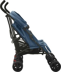 vidaXL Καρότσι Διδύμων Ναυτικό Μπλε Ατσάλινο