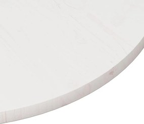 vidaXL Επιφάνεια Τραπεζιού Λευκή Ø80 x 2,5 εκ. από Μασίφ Ξύλο Πεύκου