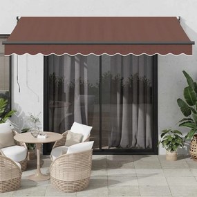 vidaXL Τέντα Πτυσσόμενη Αυτόματη Καφέ 350x250 εκ.