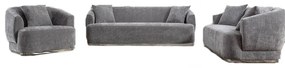 Σαλόνι Σετ (3τεμ) Caracas Ε9425,S2 110x98/193x98/232x98 x H80cm Grey
