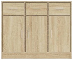 vidaXL Συρταριέρα Sonoma Δρυς 91 x 28 x 75 εκ. Επεξεργασμένο Ξύλο