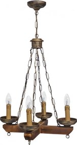 Φωτιστικό Οροφής Πολύφωτο Heronia Rustic 30-0076 Bronze