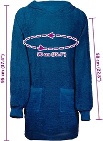 vidaXL Φούτερ-κουβέρτα KINN Ναυτικό μπλε L Βαμβάκι