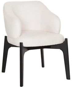 Καρέκλα Abai Μπουκλέ HM9971.02 65x63x79cm Ecru Rubberwood,Fabric