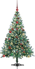 vidaXL Τεχνητό Χριστουγεννιάτικο Δέντρο Πράσινο 150 cm PVC και Χάλυβας