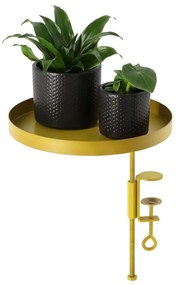 Esschert Design Δίσκος Φυτών με Σφιγκτήρα Στρογγυλός Χρυσός