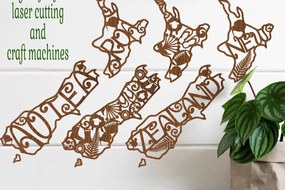 Intra απο ξύλο plywood 3mm-4mm πάχος 3 περικοπής λέιζερ New Zealand Outline Δίασταση 30x30 cm INTRAFABR-76417718