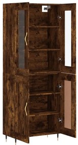 vidaXL Ντουλάπι Καπνιστή Δρυς 69,5x34x180 εκ. από Επεξεργασμένο Ξύλο