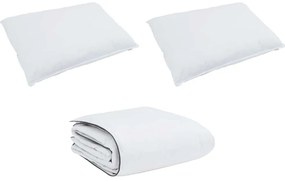 vidaXL Set Παπλώματος Χειμώνα με μαξιλάρι 3 pcs Λευκό 200 x 200 cm