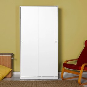 Διφυλλη Ντουλαπα Συρομενη Λευκο SWD 52x100x190