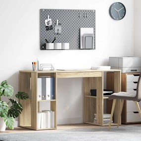 vidaXL Γραφείο Δρύς Sonoma 130 x 50.5 x 75 εκ Επεξεργασμένο ξύλο