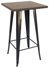 RELIX Τραπέζι Bar Μέταλλο Βαφή Μαύρο 60x60x103cm Ε5203,1