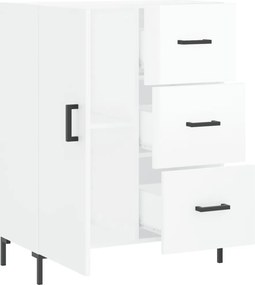 vidaXL Ντουλάπι Γυαλιστερό Λευκό 69,5x34x90 εκ. Επεξεργασμένο Ξύλο