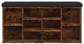 vidaXL Παπουτσοθήκη Καπνιστή Δρυς 102x32x50 εκ. από Επεξεργασμένο Ξύλο