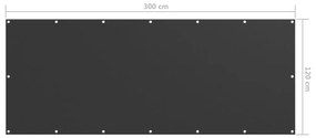vidaXL Διαχωριστικό Βεράντας Ανθρακί 120 x 300 εκ. Ύφασμα Oxford