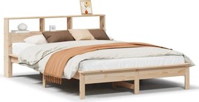 vidaXL Κρεβάτι Βιβλιοθήκη Χωρίς Στρώμα 120x200 εκ Μασίφ Ξύλο Πεύκο