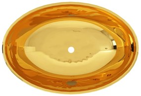 vidaXL Νιπτήρας Χρυσός 40 x 33 x 13,5 εκ. Κεραμικός
