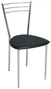 VALETTA καρέκλα Χρώμιο/PVC Μαύρο 40x41x81 cm ΕΜ936,2
