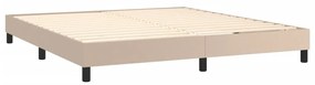 Πλαίσιο Κρεβατιού Boxspring Καπουτσίνο 160x200εκ. Συνθετ. Δέρμα - Καφέ