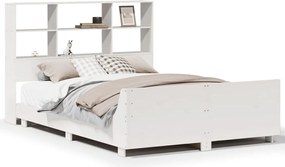 vidaXL Σκελετός Κρεβ. Χωρίς Στρώμα Λευκό 140x190 εκ Μασίφ Πεύκο