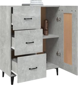 vidaXL Ντουλάπι Γκρι Σκυροδέματος 69,5x34x90 εκ. Επεξεργασμένο Ξύλο