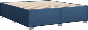 vidaXL Σκελετός Κρεβατιού Χωρίς Στρώμα Μπλε 180x200 εκ.Υφασμάτινο