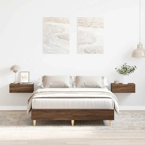 vidaXL Πλαίσιο κρεβατιού χωρίς στρώμα 135x190 εκ. Επεξεργασμένο Ξύλο