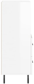 vidaXL Ντουλάπι Γυαλιστερό Λευκό 34,5x34x90 εκ. Επεξεργασμένο Ξύλο