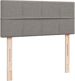 vidaXL Κρεβάτι Boxspring με Στρώμα Taupe 120x190 εκ. Υφασμάτινο
