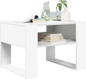 vidaXL Τραπεζάκι σαλονιού Λευκό 66 x 53 x 45 εκ. Επεξεργασμένο ξύλο