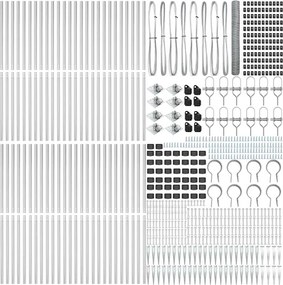 vidaXL Στύλος Περιφράξεων Ασημί 100 x 1,4 μ (36 χλστ. δίχτυ) Ατσάλι