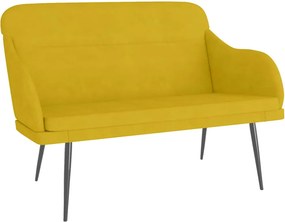 vidaXL Πάγκος Κίτρινο 110x76x80 εκ. Βελούδινος