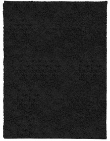 Χαλί Shaggy με Ψηλό Πέλος Μοντέρνο Μαύρο 300 x 400 εκ. - Μαύρο